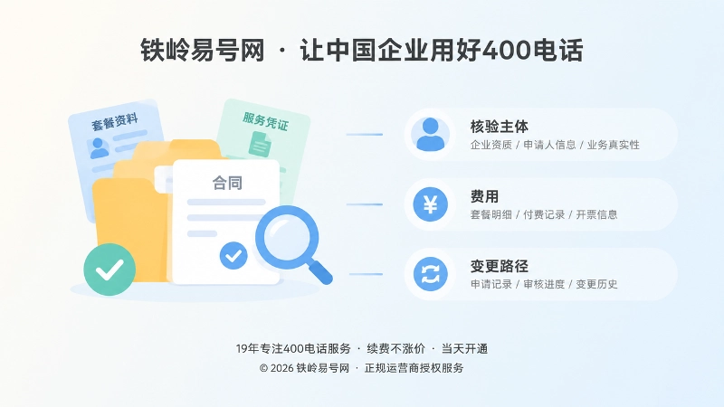 400电话办理资料归档与核验示意图